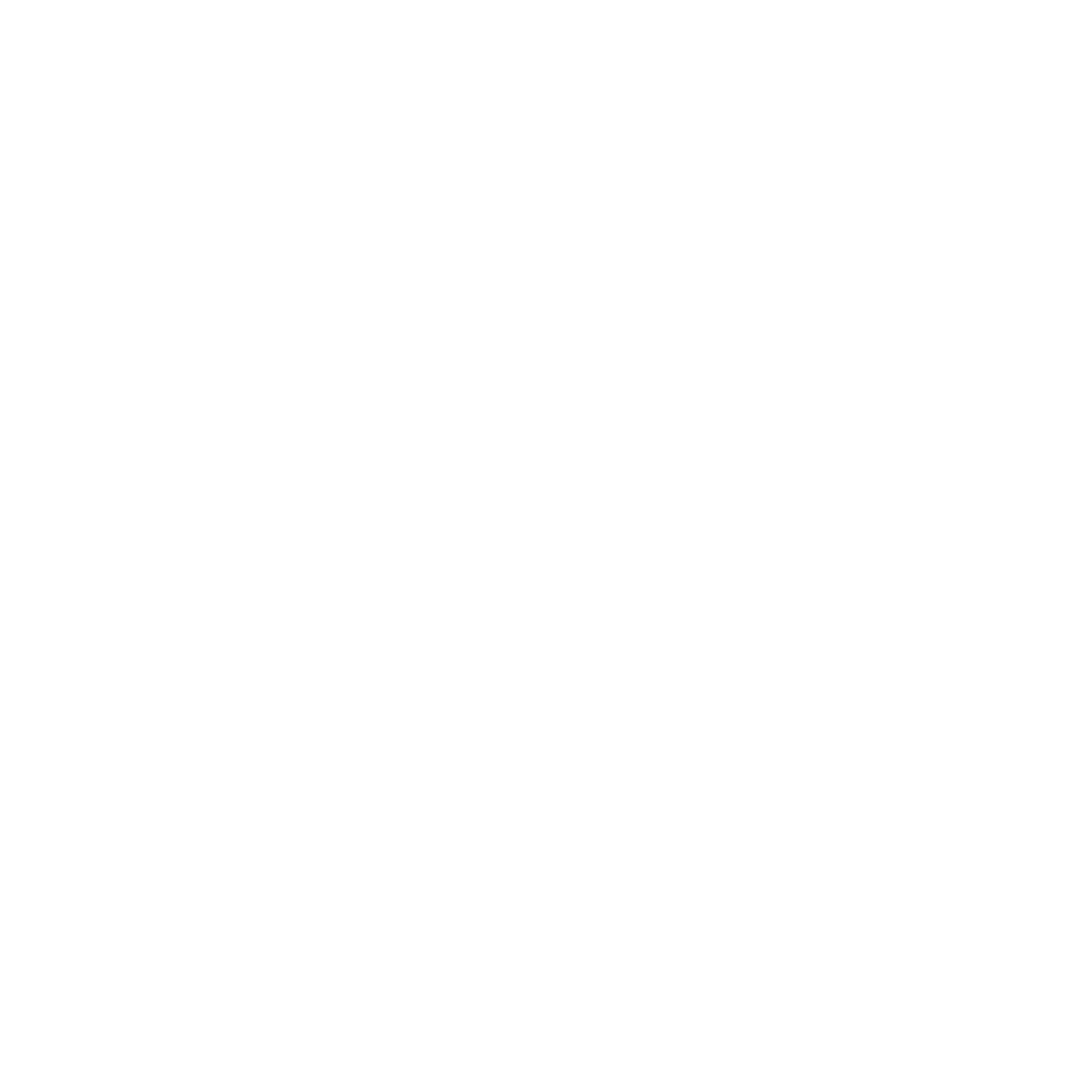A black circle is surrounded by eight evenly spaced, white leaf-shaped elements pointing clockwise, resembling the cool efficiency of an air conditioner. The tapered ends create a dynamic effect on the solid black background, forming a sleek and symmetrical design.